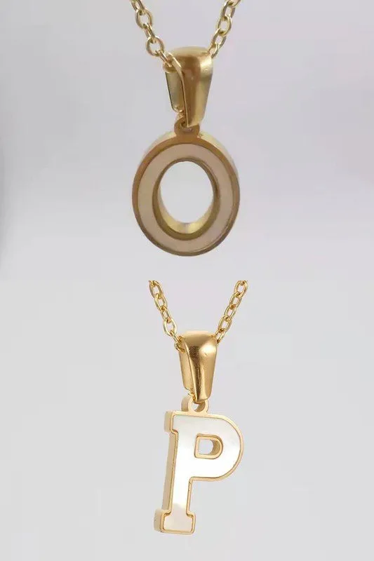 ALPHABET PENDANT FASHION NECKLACE