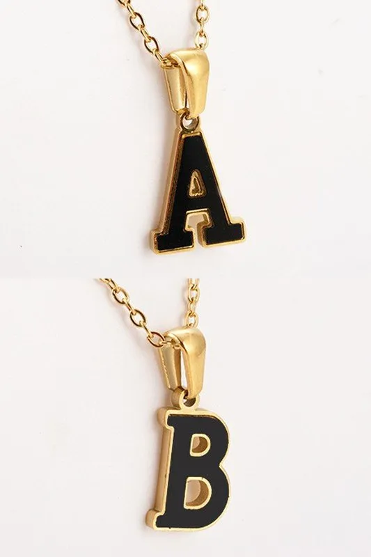 ALPHABET PENDANT FASHION NECKLACE
