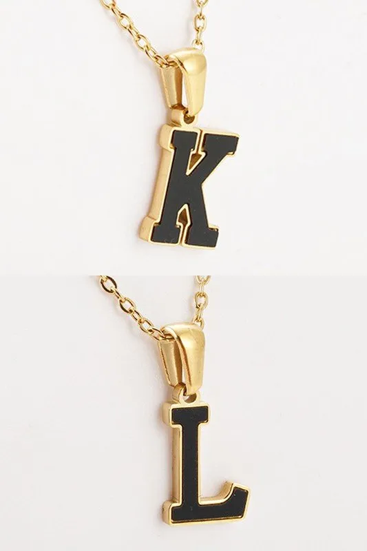 ALPHABET PENDANT FASHION NECKLACE