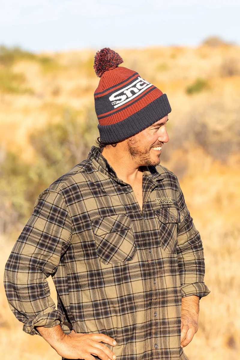 Beanie Jacquard Red/Navy - SU7403DNOSFM