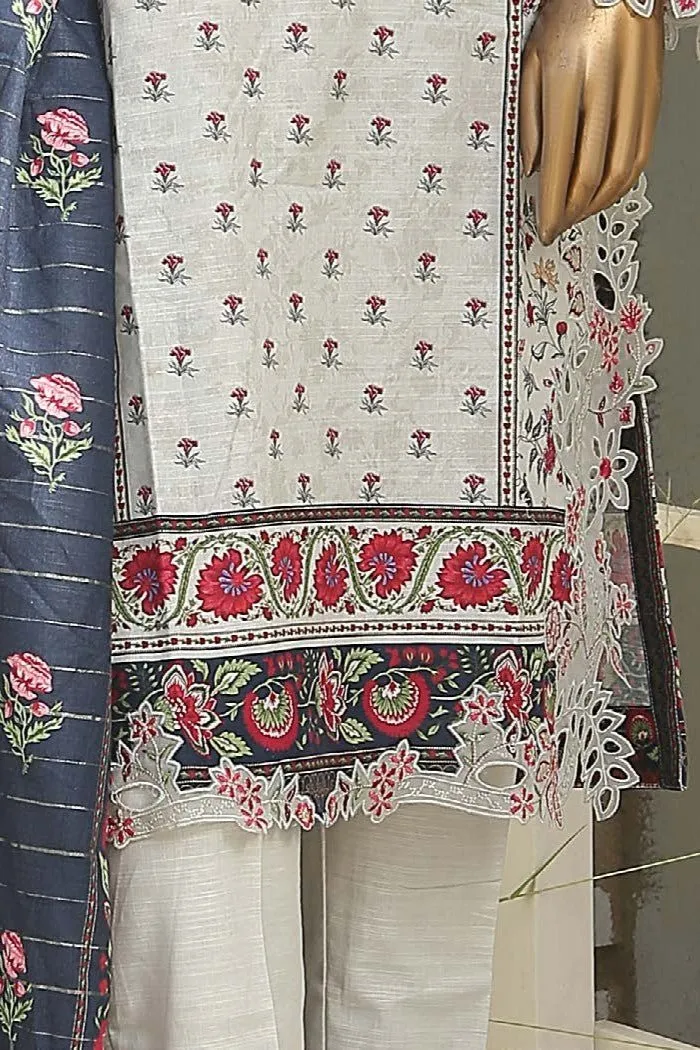 Bin Saeed Embroidered Khaddar 3 Piece Suit BIN138