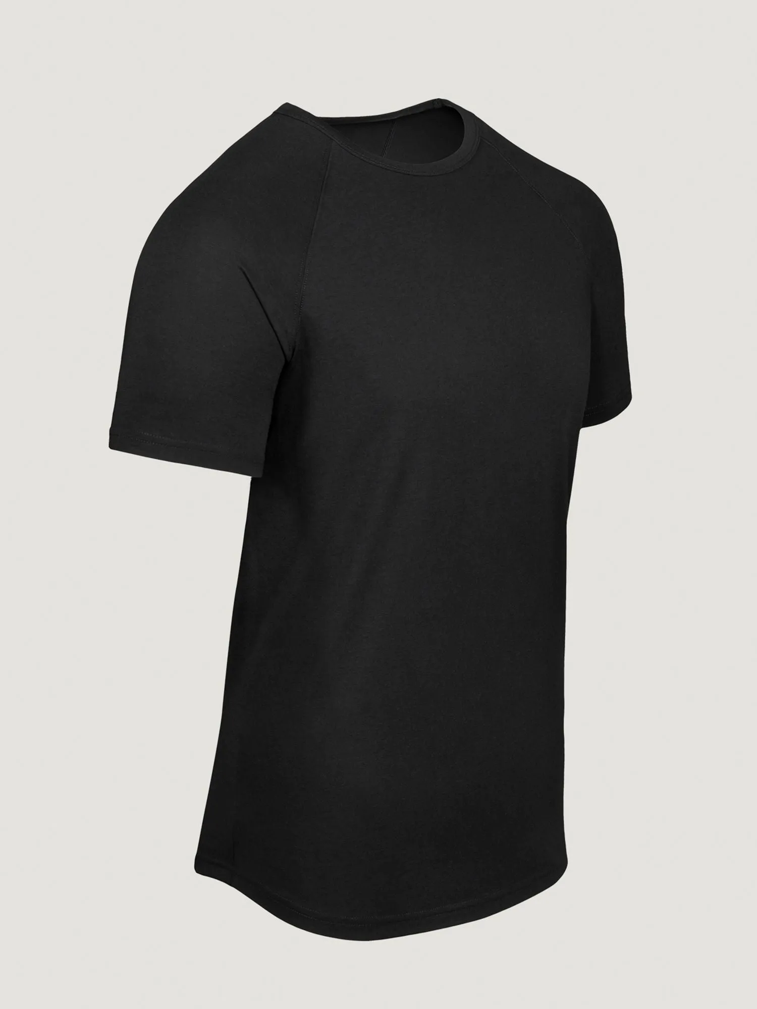 Black Slim Fit Crew