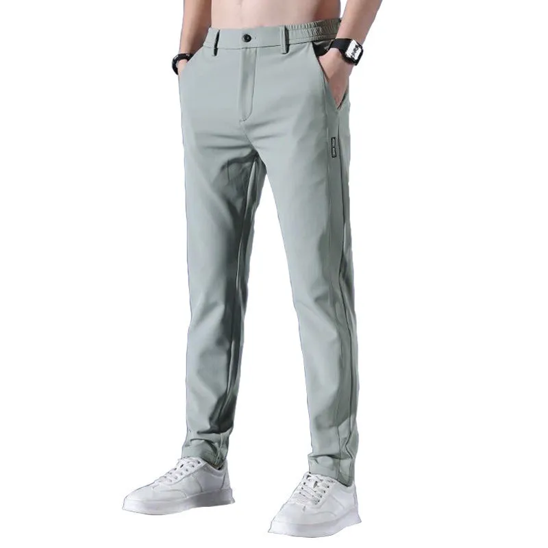 Casual Trousers Men's Loose Ice Silk Quick-drying