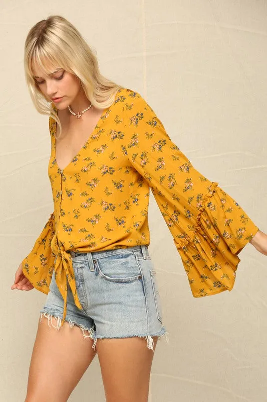 Copy of Kye Mi Boho Floral Print Top