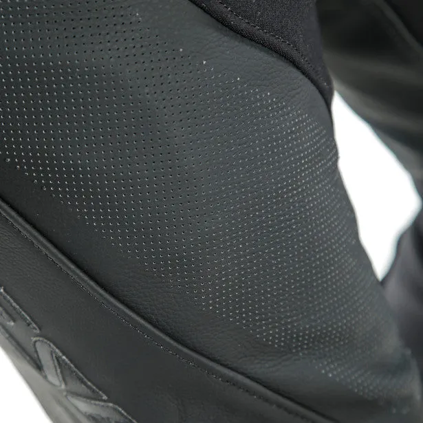DAINESE PONY 3 MATTE BLACK PERFORATED LEATHER PANTS