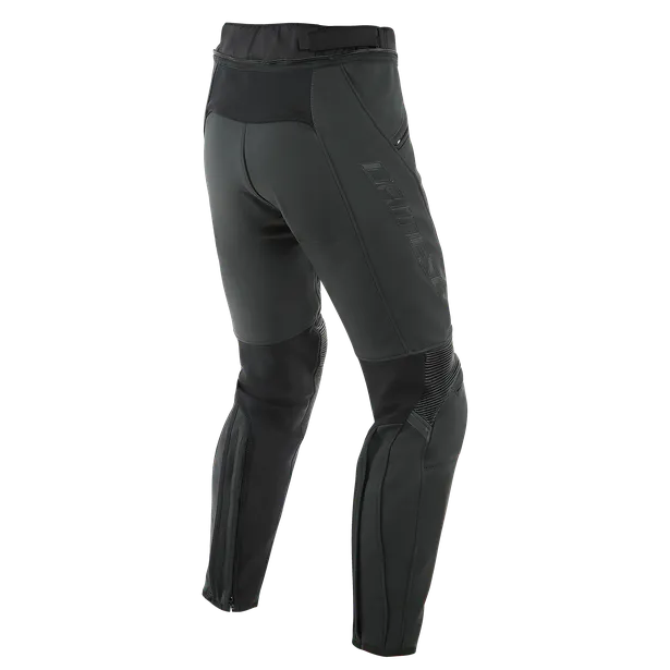 DAINESE PONY 3 MATTE BLACK PERFORATED LEATHER PANTS