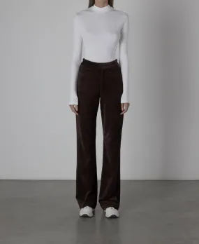Enza Costa - SILK RIB L/S PANELED MOCKNECK