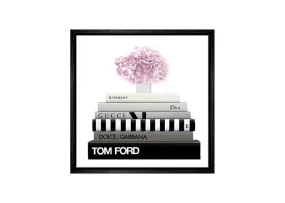 Fashion Books with Flowers | Fashion Canvas Wall Art Print