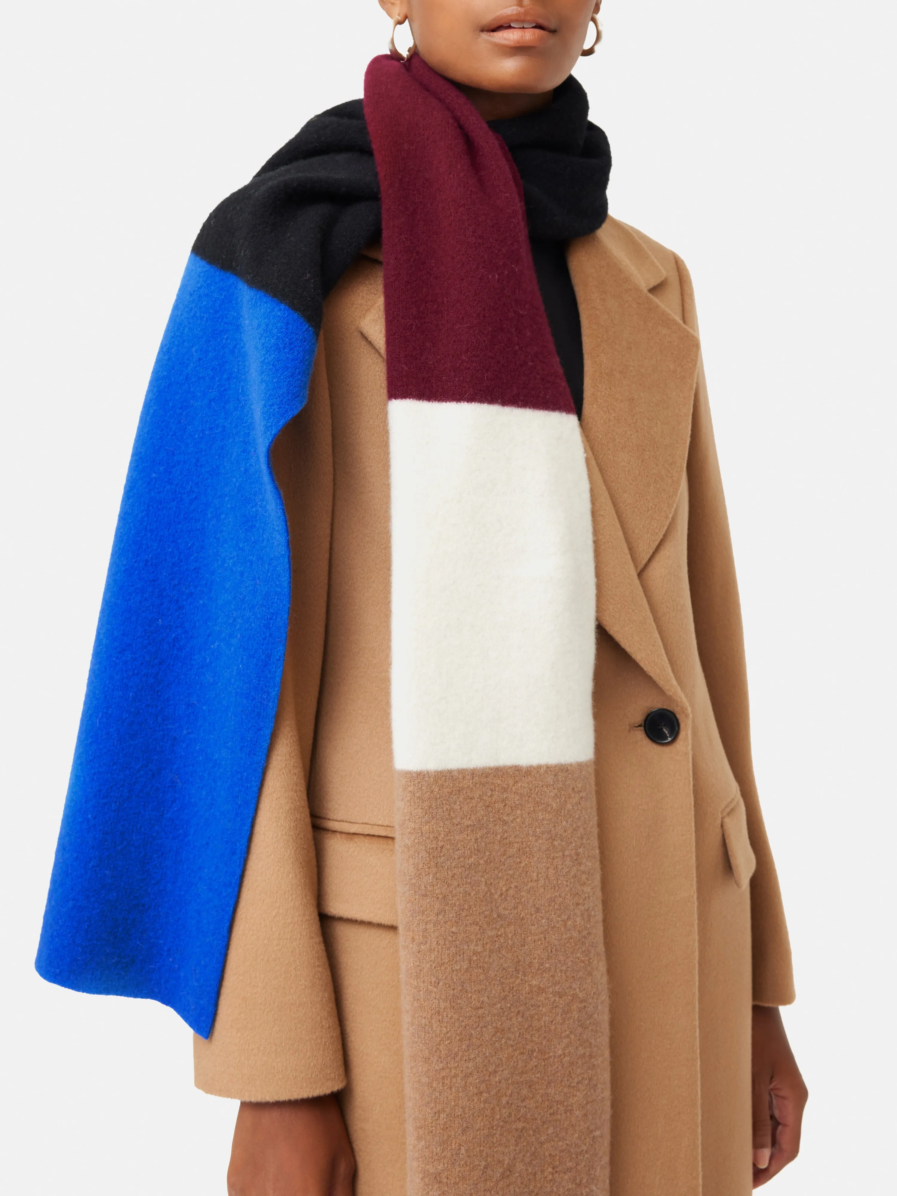 Felted Lambswool Scarf | Blue