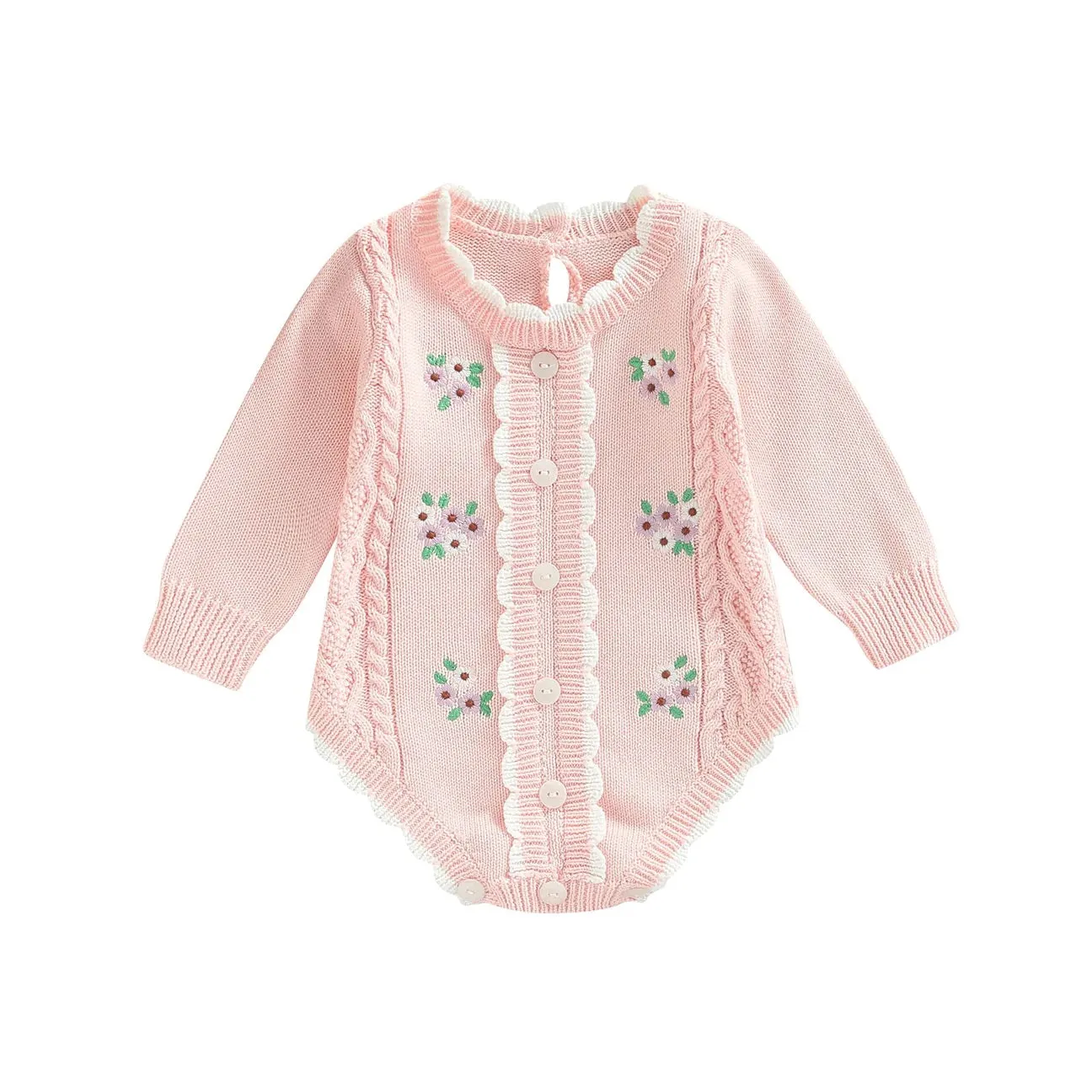 Floral knitted bodysuit