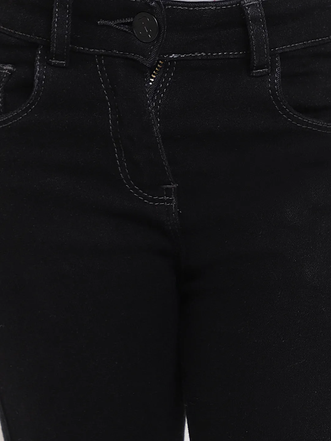 Girls Black Denim Jeans