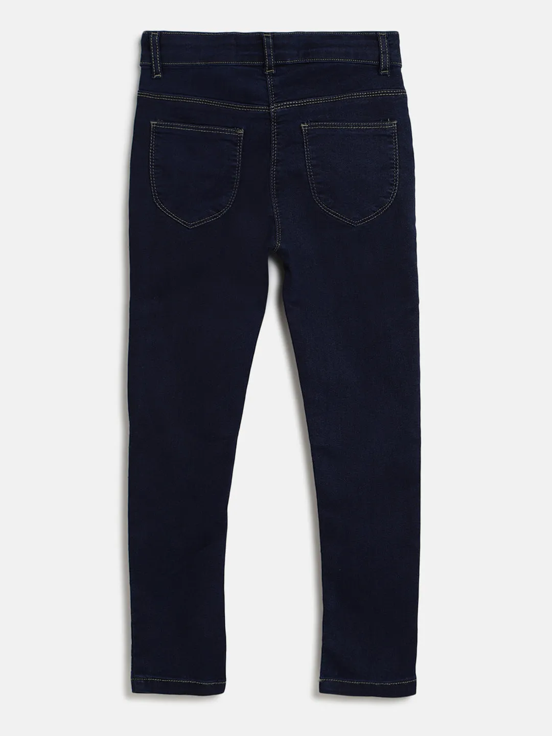 Girls Dark Blue Denim Jeans