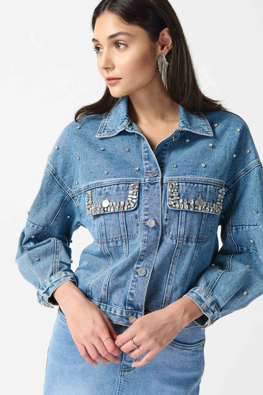 Joseph Ribkoff Jacket 242917 Denim Medium Blue