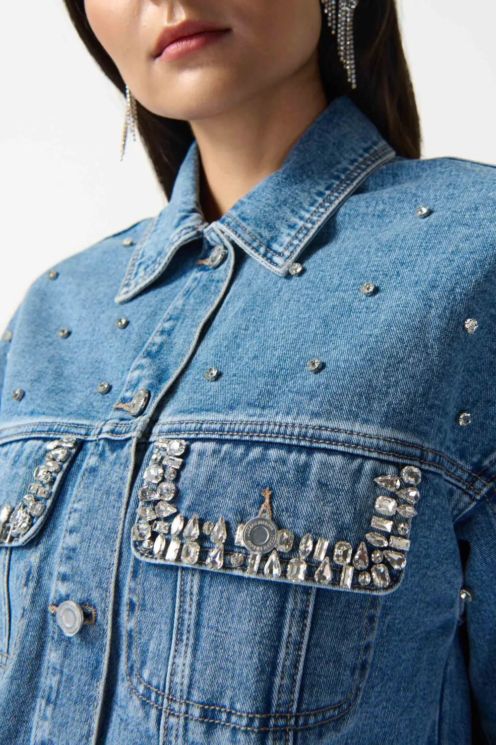 Joseph Ribkoff Jacket 242917 Denim Medium Blue