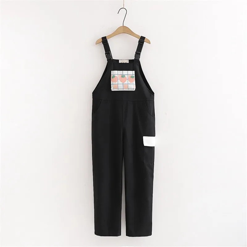 Kawaii 'Sweet Peach' Jump Suit Dungarees