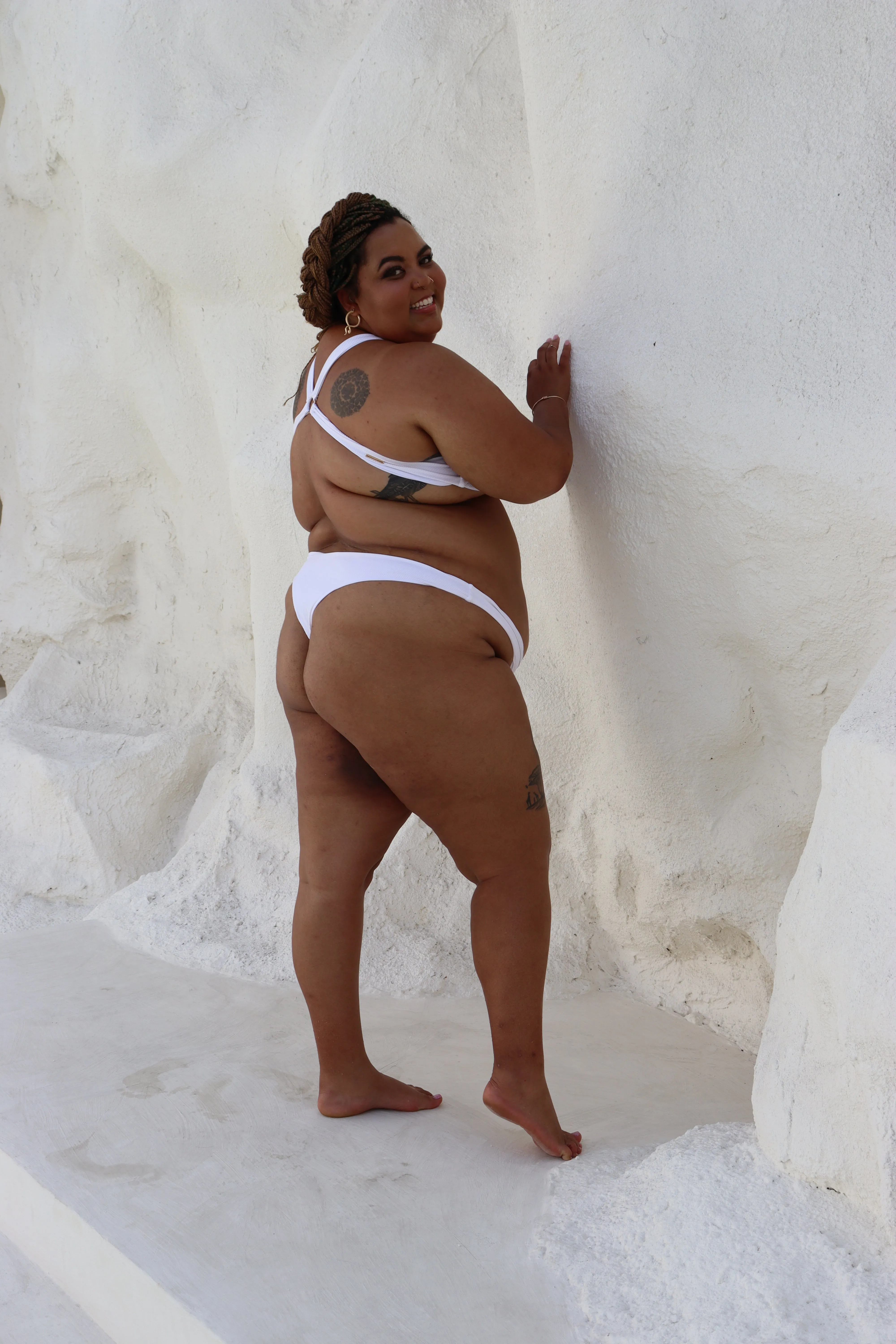 LOLA Bottom - RIBBED WHITE
