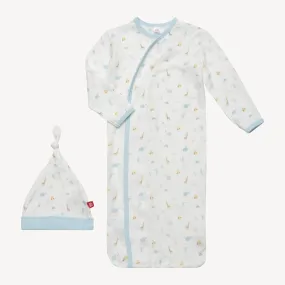 Modal Magnetic Gown Hat - Blue Little Bitty Pretty One