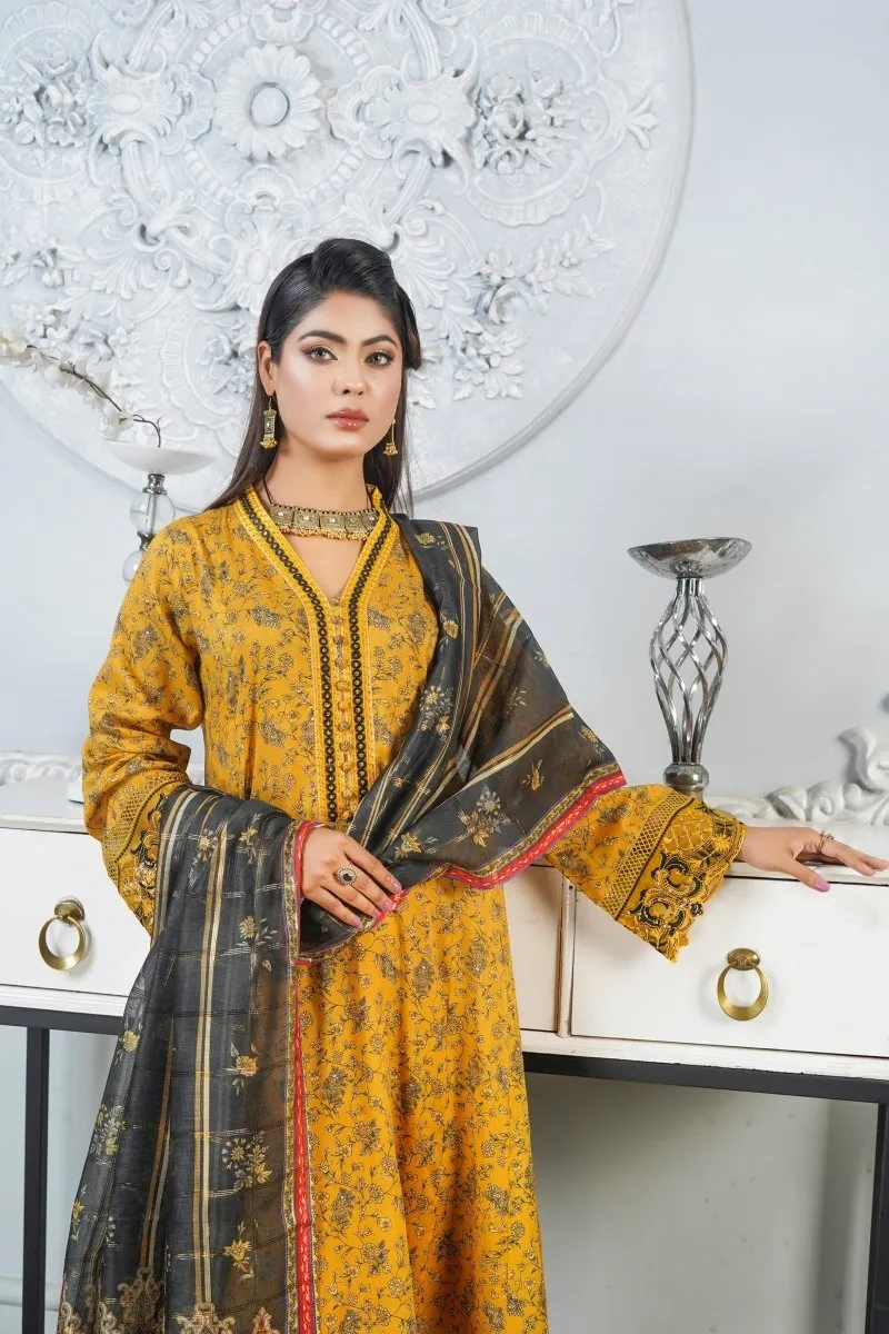 Munira Lawn 3 Piece Pakistani Frock MUN562