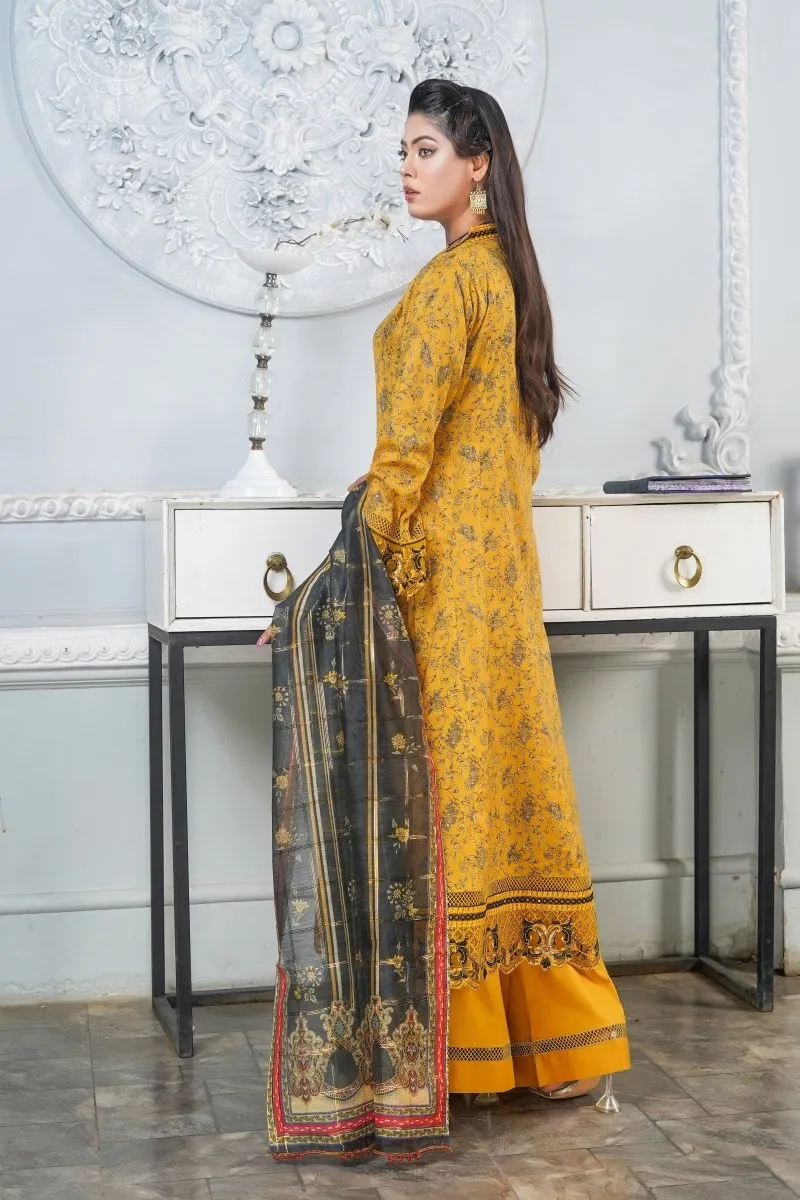 Munira Lawn 3 Piece Pakistani Frock MUN562