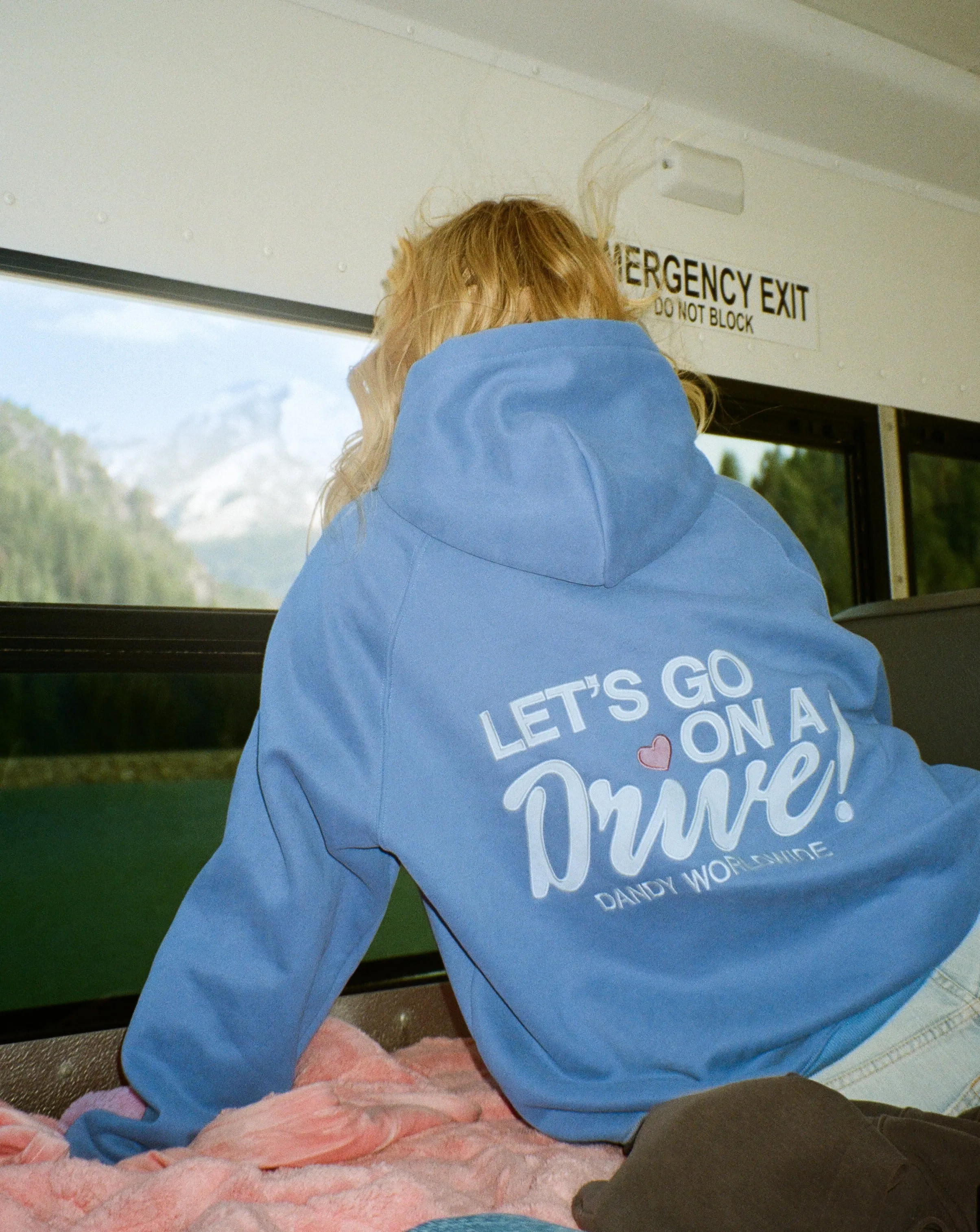 Blue Oversized Lux Hoodie for a Stylish Drive