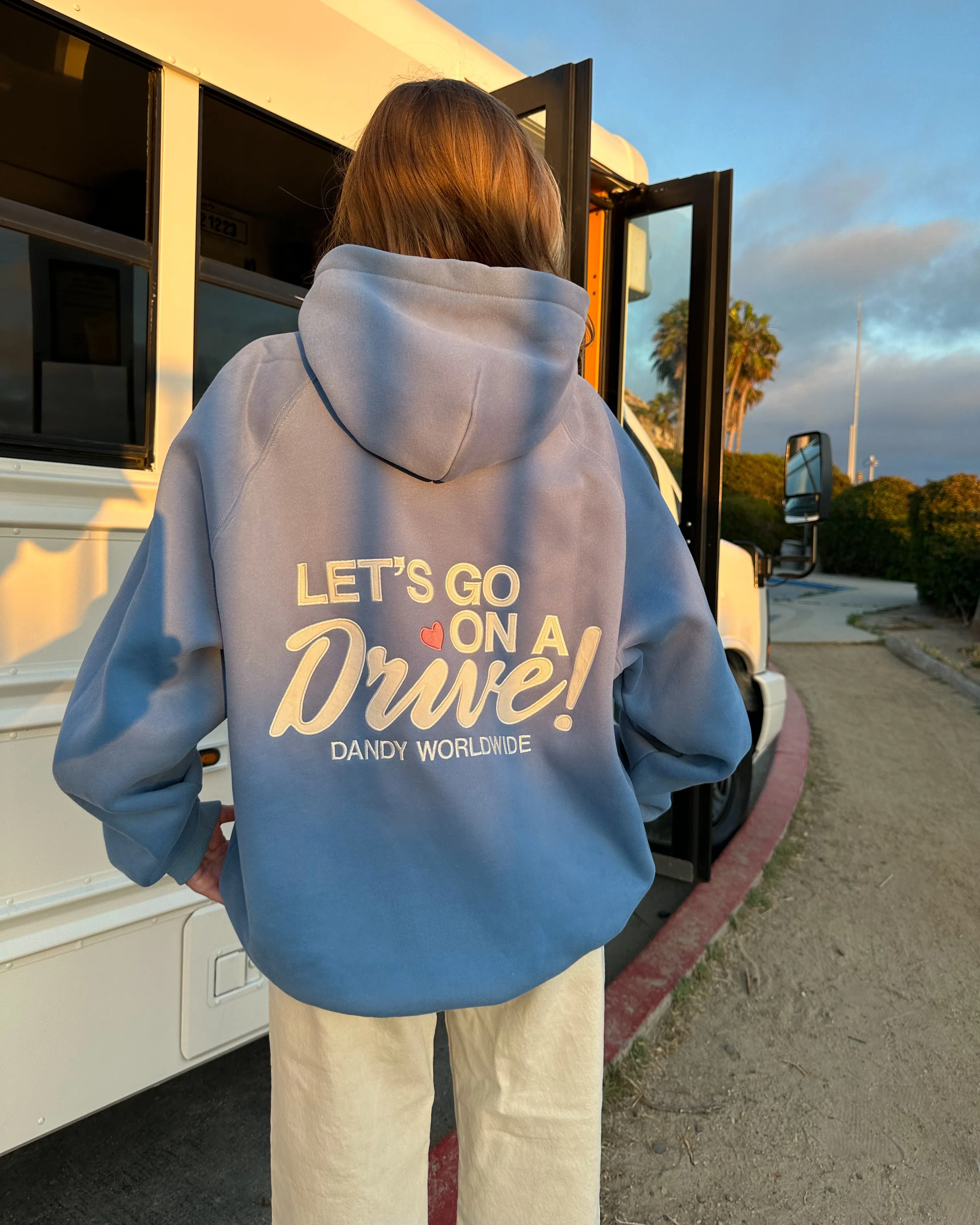 Blue Oversized Lux Hoodie for a Stylish Drive