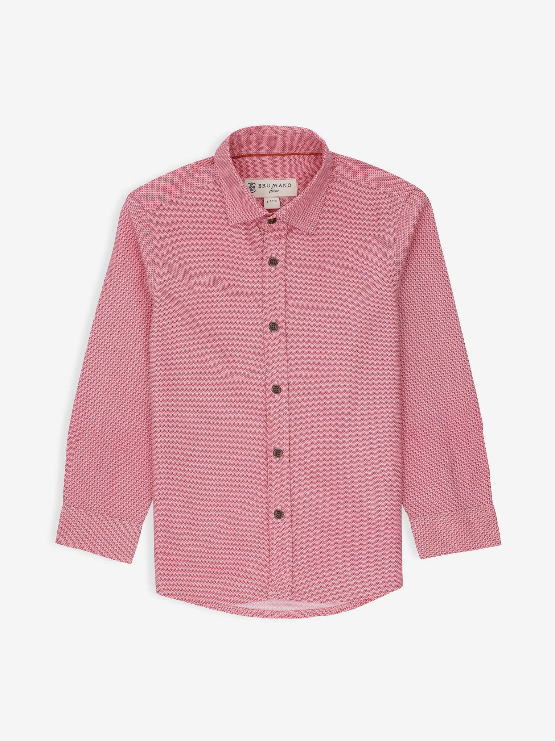 Red Micro Patterned Casual Shirt