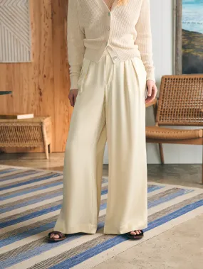 Sandwashed Silk Gemma Pant - Pearled Ivory