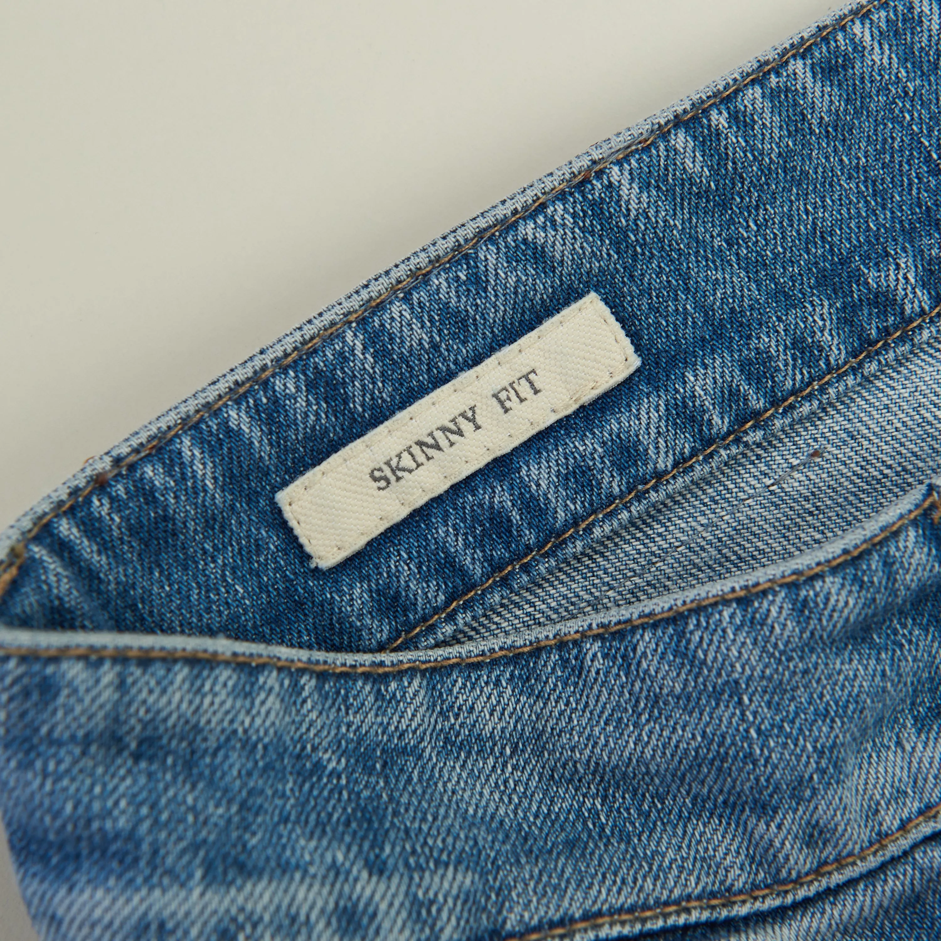Slim Fit Five Pocket Jeans In Light Blue Denim