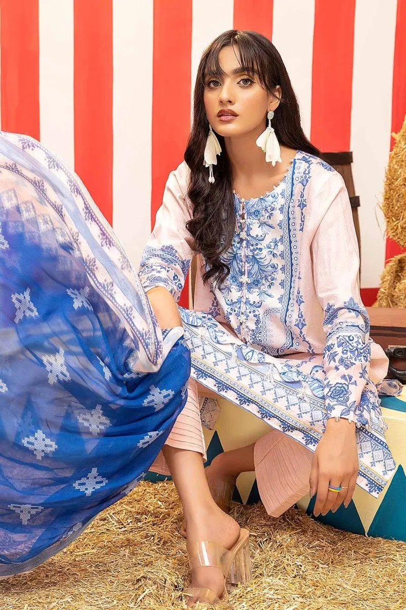 So Kamal Lawn 3 Piece Suit SKA57