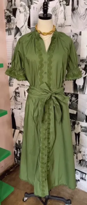 Aliza Evergreen Dress - Perfect for Sundays