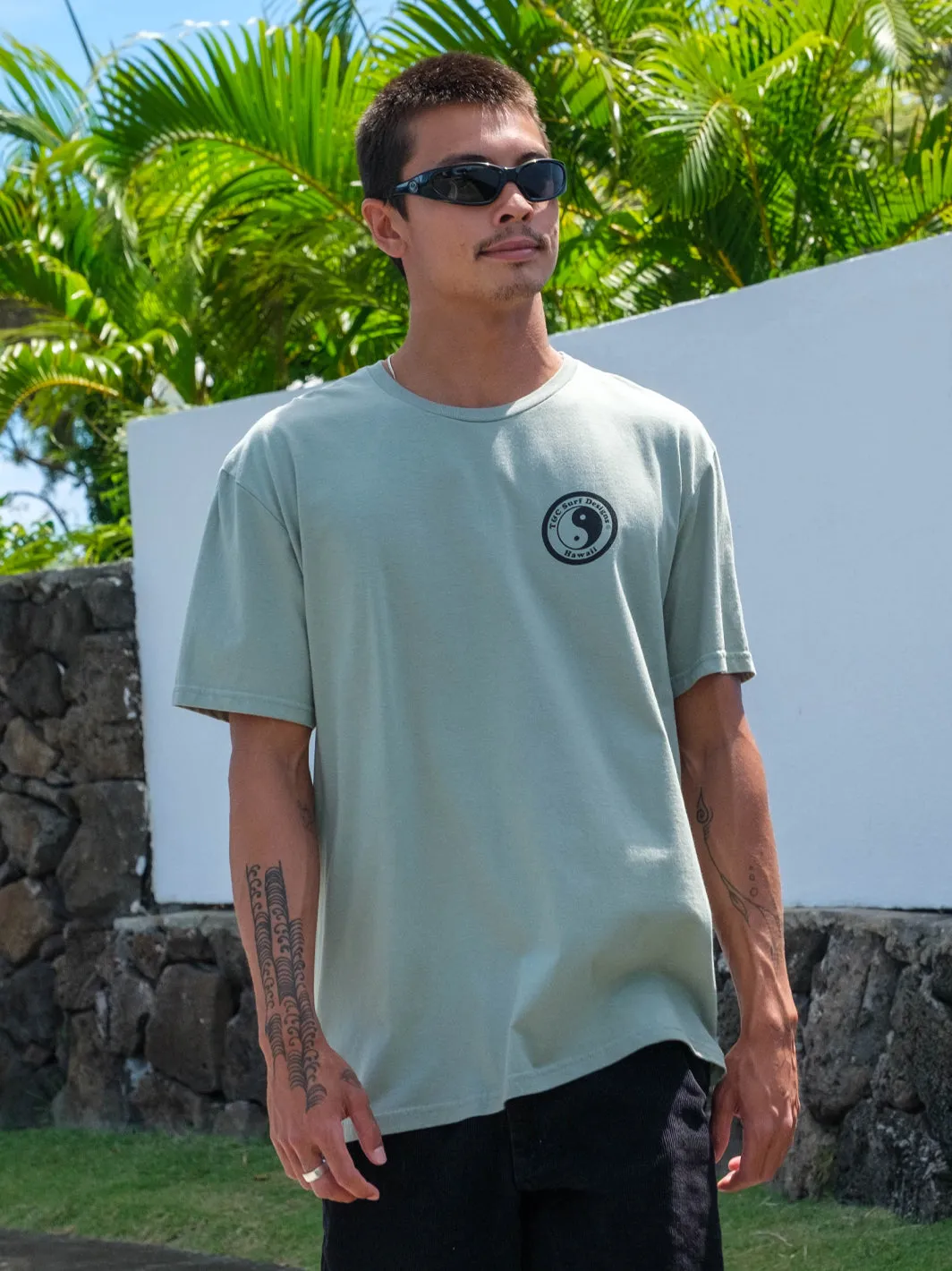 T&C Surf Aloha Palm Circle Jersey Tee