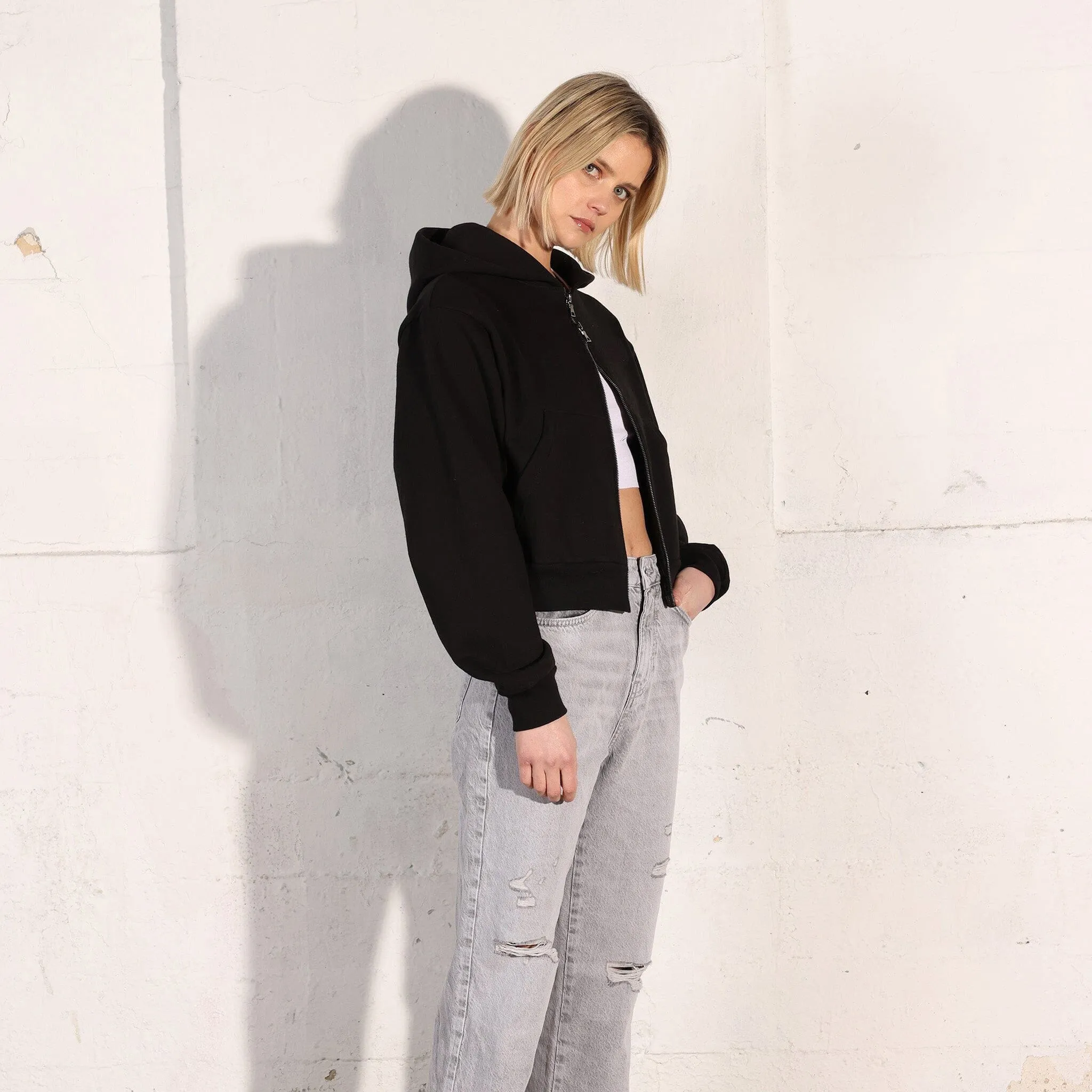 The Essential Bleecker Crop Double Zip