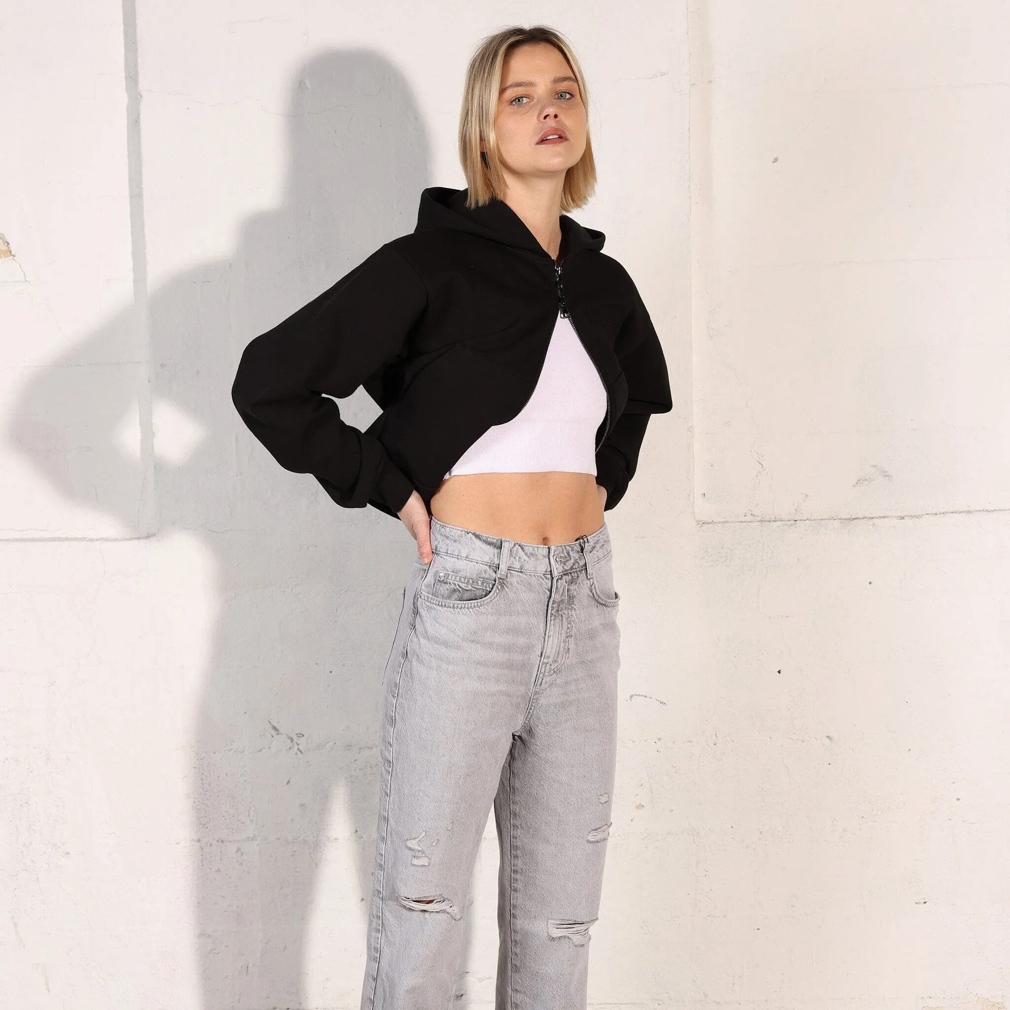 The Essential Bleecker Crop Double Zip