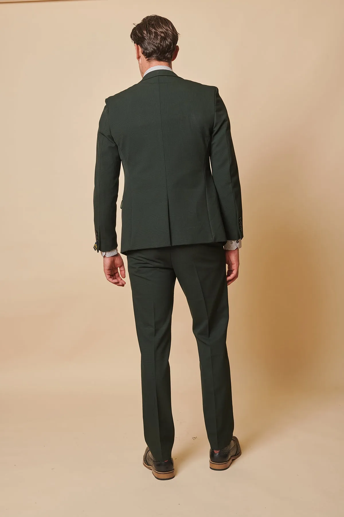 The Leicester City F.C. Collection - BROMLEY Olive Green Check Suit As Worn By Harry Winks