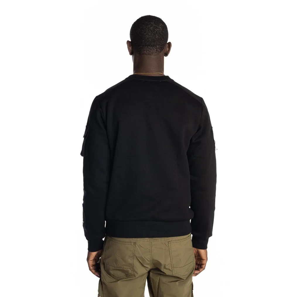 Utility Fashion Sweatshirt - Black