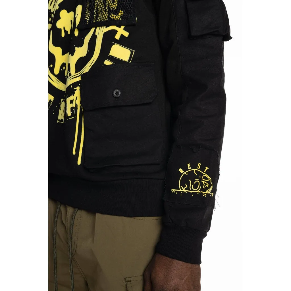Utility Fashion Sweatshirt - Black