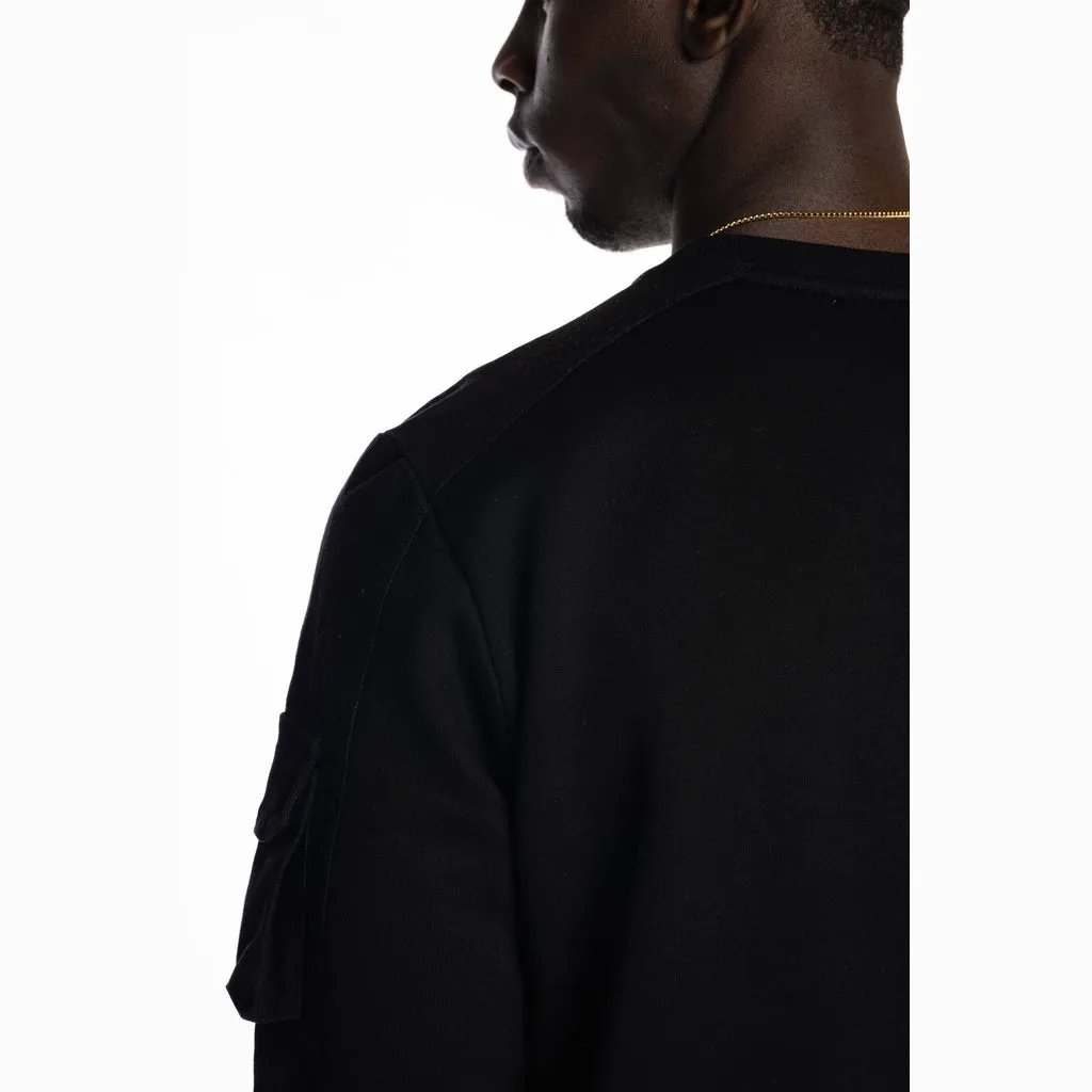 Utility Fashion Sweatshirt - Black