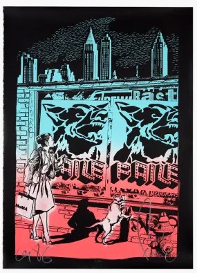 Walk on the Wild Side Mixed Media Silkscreen Print by Faile